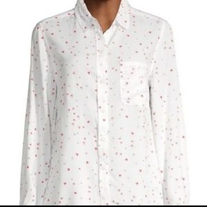 NWOT BeachLunchLounge Heart Print Buttondown